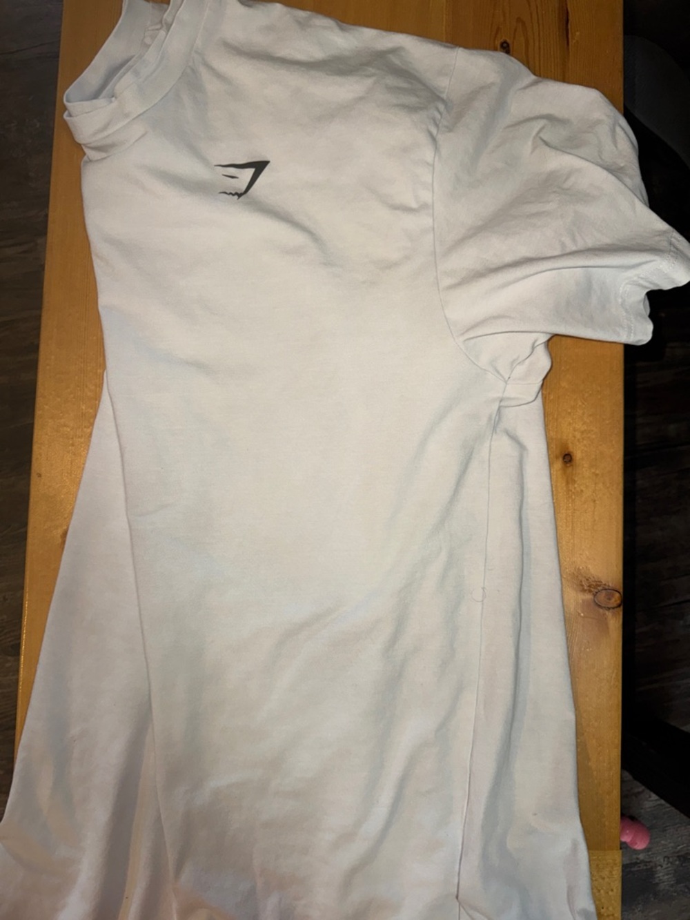 Gymshark White Short-Sleeve Logo Tee